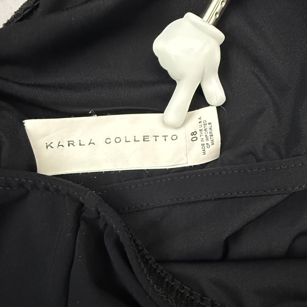 Karla Colletto Swimsuit Women's 8 Black Tie Shoulder One Piece Xtra Life Lycra - Picture 7 of 10